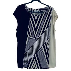 Worthington Woman Aztec Stretch Plus Size Sleeveless Blouse‎